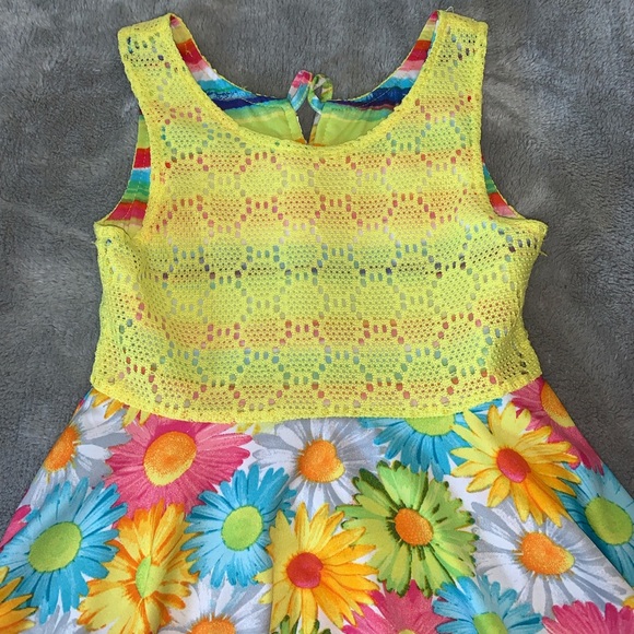 Emily West Reversible Twirl Dress Floral Stripes - Picture 2 of 8